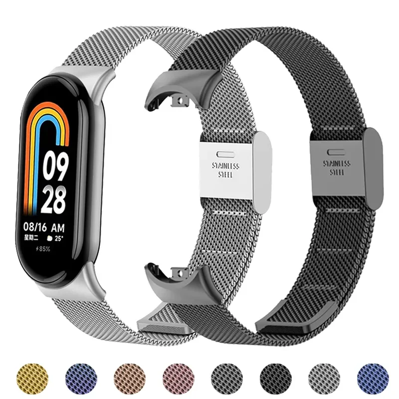 Mesh Strap Metal - Metallgeflecht-Edelstahlarmband für Xiaomi Mi Band 9,