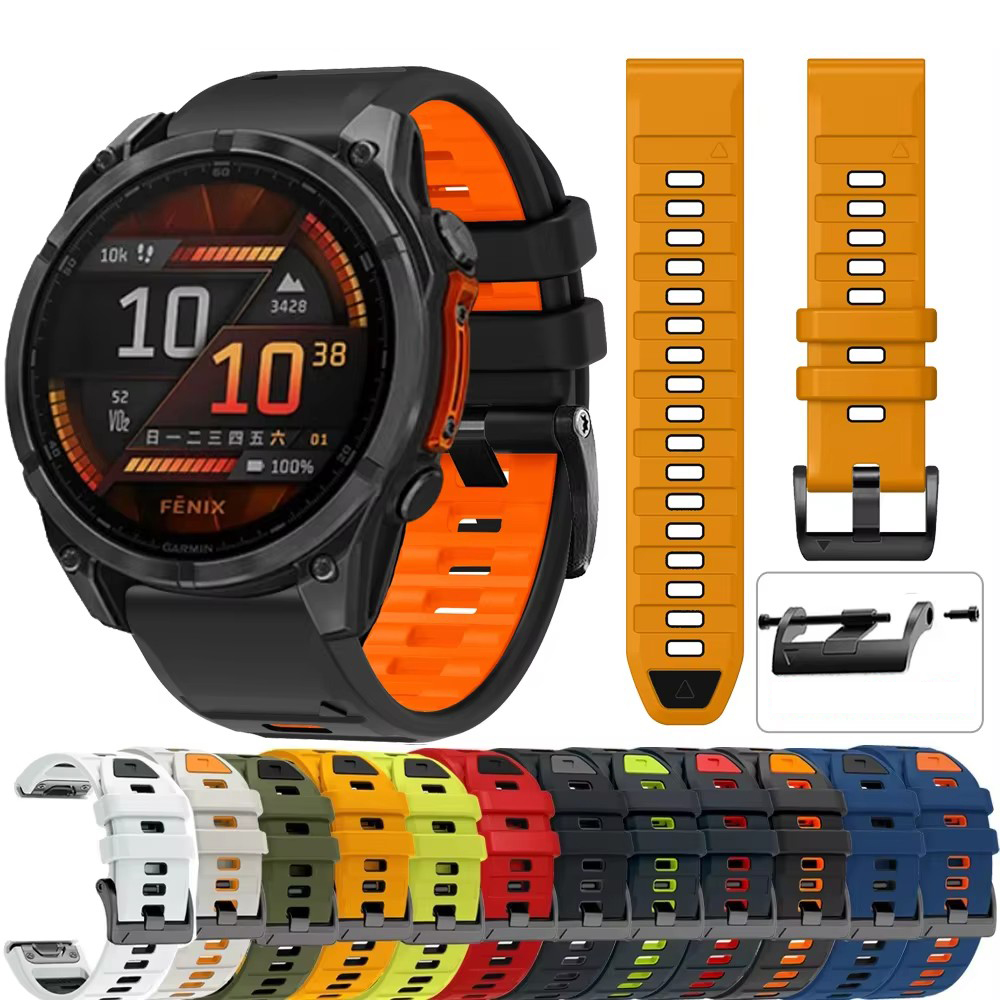 Silicone Watch Band 22Mm - QuickFit 26mm 22mm Silikon-Uhrenarmband für Garmin