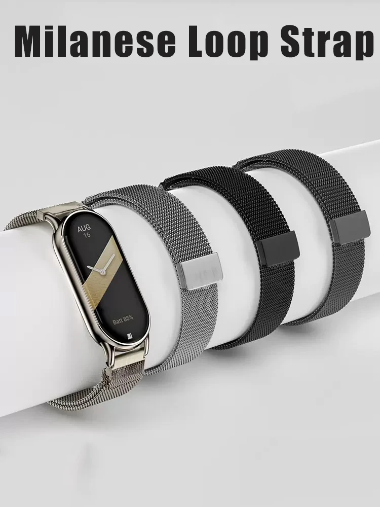 Milanese Loop Magnetic - Magnetschlaufe für Xiaomi Smart Band 8-NFC-Armband