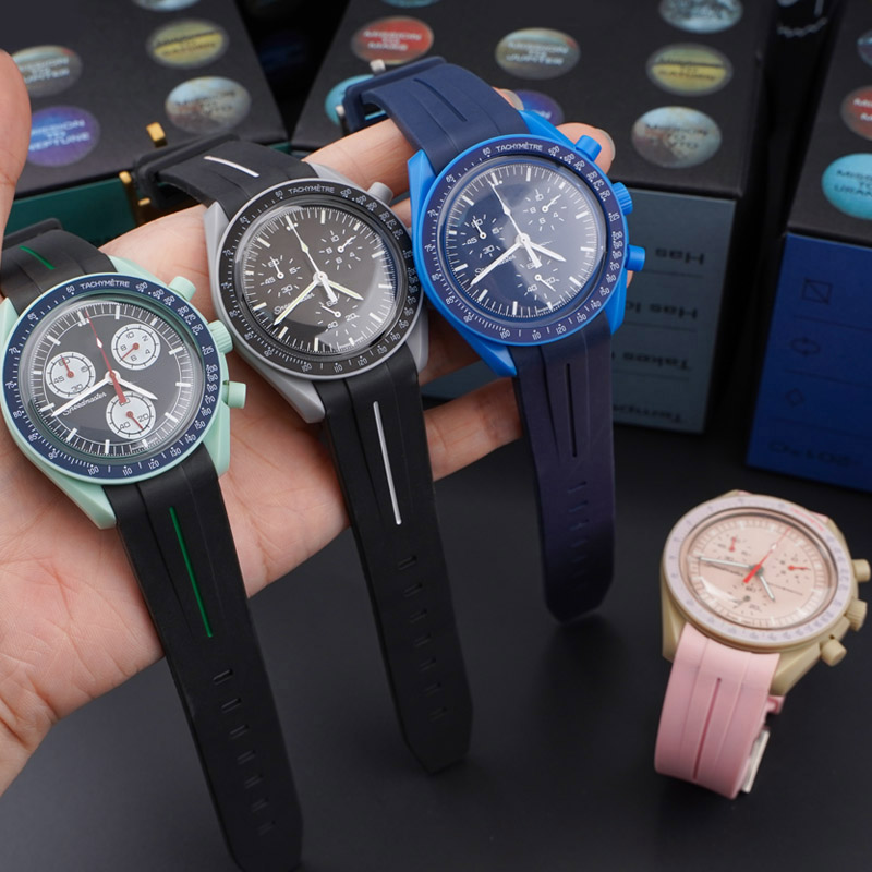 Omega Watch Constellation - 20mm gebogene Endschnittstelle für Moonswatch Gummi-Uhrenarmband