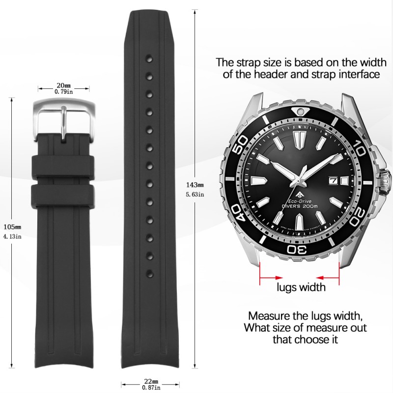 22 mm Silikon-Uhrenarmband mit – Citizen Watch Promaster Bewertung und Preis