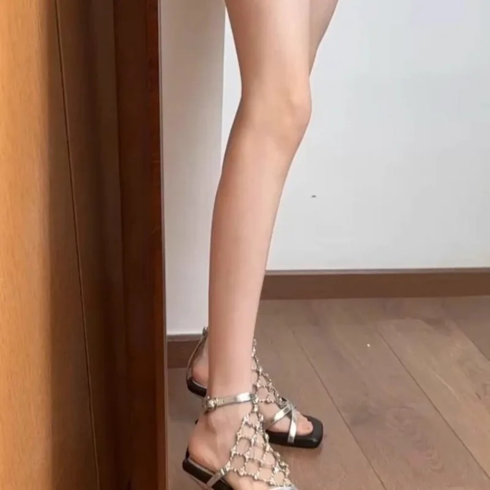 Elegante High Heels für Damen, – Mesh Strap Metal Bewertung und Preis
